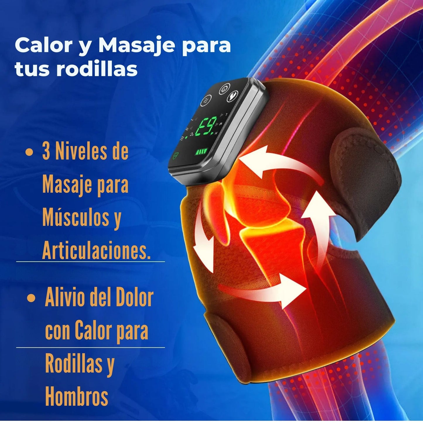 Masajeador-Calentador Inalámbrico